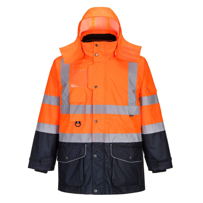 Hi-Vis 7-u-1 kontrast Traffic jakna