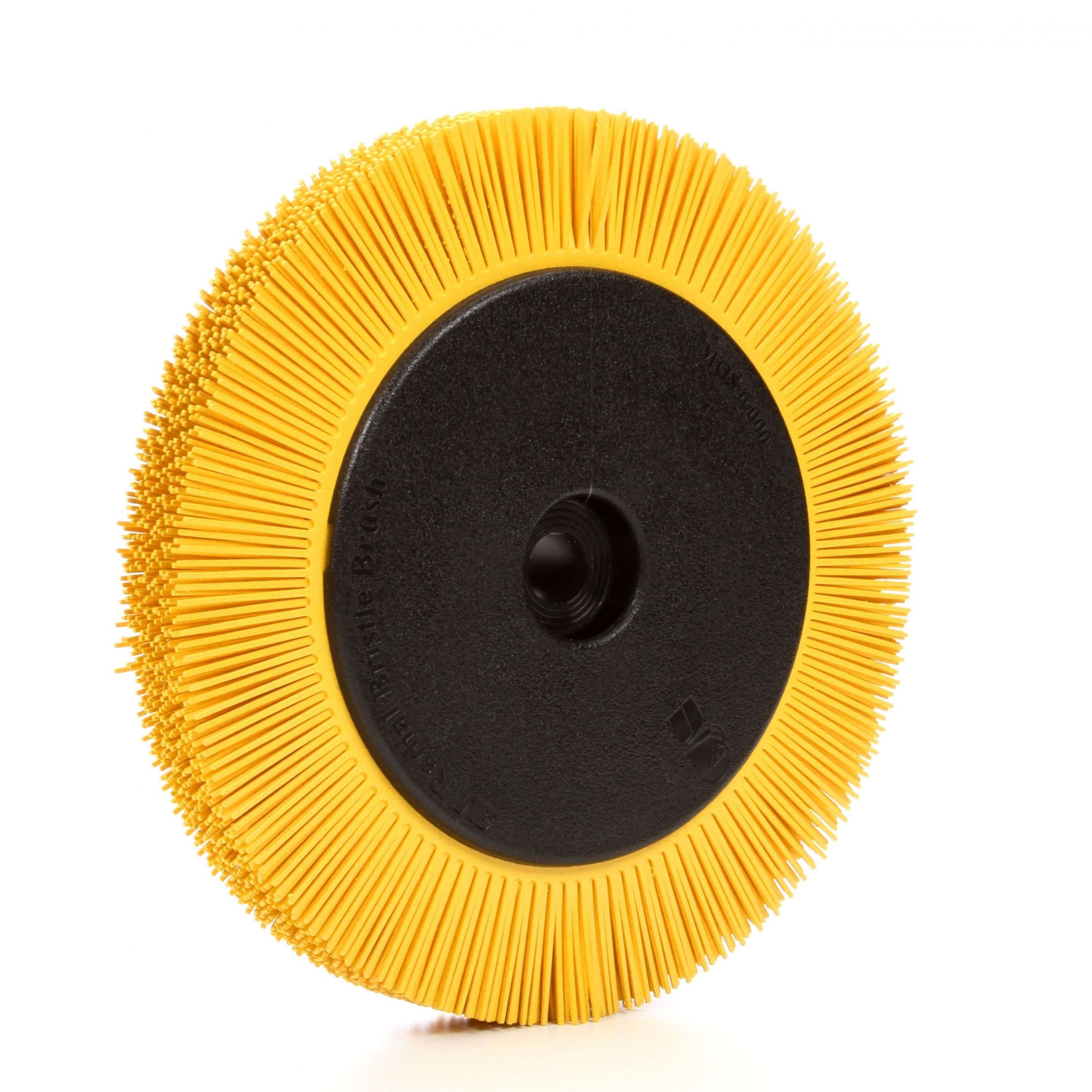 7100138300__Additional_Pictures__1118548__Scotch-Brite__Radial_Bristle_Brush_BB-ZB__152_mm_x_11.11_mm_x_25.4_mm__P80__Yellow__Type_C__With_adapter-1-scaled